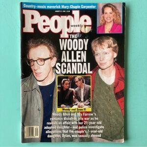 WOODY ALLEN Mia Farrow People Magazine August 31 1992 No Label-Creased Wrinkled